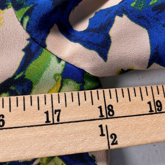 J.Crew Women Size 4 Petite Blue Floral Gallery - Picture 5 of 6